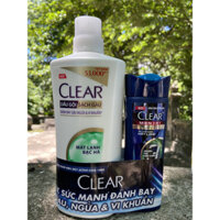 (Tặng Clear Men 140g) Dầu gội sạch gàu Clear mát lạnh bạc hà 680ml