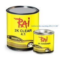 (tặng cọ hoặc nhám) Sơn phủ bóng 2K trên bề mặt gỗ kim loại, bê tông, xe