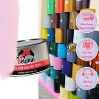[Tặng cọ lon 800g] Sơn Kẽm Dolphin Giá Tốt, Nhiều Màu Sắc, Bóng Bền, Sơn Kẽm Chuyên Dụng 1 thành phần Dolphin Lon 800Gr