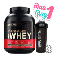 Tăng cơ Optimum Nutrition Gold Standard 100% Whey 5lb tặng bình Shaker