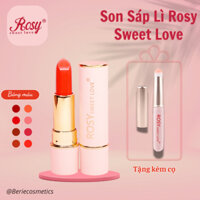 [TẶNG CỌ TÁN SON] Son sáp lì Rosy Sweet Love không chì, bền màu, lâu trôi, mềm môi, an toàn mẹ bầu