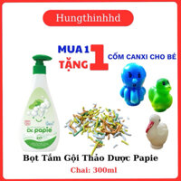 (Tặng cốm canxi) Gel Tắm gội Thảo Dược Dr.Papie Tạo Bọt 300ml cho Bé - Giảm Mẩn Ngứa, Rôm Sảy, Làm Sạch, Mát Da
