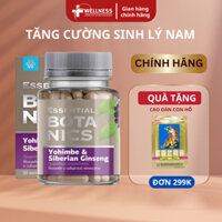 Tăng cường sinh lý nam, thực phẩm bảo vệ sức khỏe Essential Botanics Yohimbe & Siberian ginseng