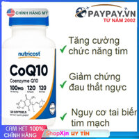 Tăng cường sức khoẻ cho tim và huyết áp Nutricost CoQ10 100 mg 120 Viên của Mỹ