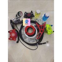 (Tặng dầu) Combo phanh đĩa sau xe điện( tặng kèm ốc heo, long đền)
