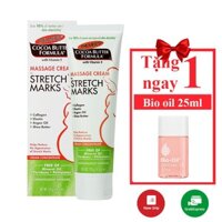 [Tặng dầu rạn] Palmer's - Kem ngăn ngừa rạn da cho mẹ bầu giai đoạn tháng 5-6 thai kỳ Massage Cream Stretch Marks 125ml