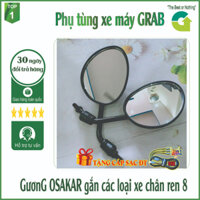 [Tặng Dây Cáp Sạc Điện Thoại] Bộ 2 Gương chiếu hậu tròn OSAKAR chân 8mm gắn các loại xe máy - 293z.