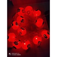 [TẶNG DÂY ĐÈN 5M] Lồng đèn dây 12 bóng tròn- loại trung dài 5m - lồng đèn trang trí Tết