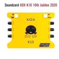 [tặng dậy Livestream] Soundcard thu âm Giá rẻ XOX K10 /KS108 karaoke kết nối với mic hát chuyên nghiệp