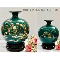 [TẶNG ĐẾ] Bình hút lộc Bát Tràng - Bình tài lộc gốm sứ, Bình phong thuỷ Mã Đáo Thành Công Cao 18,20,22cm