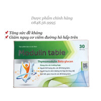 TĂNG ĐỀ KHÁNG MODULIN TABLE- Thymomodulin Beta Glucan- hộp 30 viên