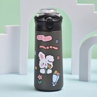 [Tặng đế lót ly] Bình Giữ Nhiệt Sticker GẤU 500ML, Bình Nước Cute Cho Bé