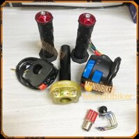 [Tặng đèn hậu nháy và móc U] Combo cùm Domino & cùm công tắc FZ & bao tay Daytona và gù Salaya