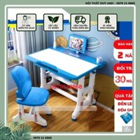 [tặng đèn led + đệm hình thú] Bộ bàn ghế chống gù chống cận bàn học thông minh cho học sinh điều chỉnh độ cao 50x70 t500
