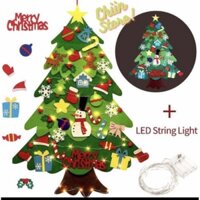[Tặng đèn led]Cây thông noel vải dạ, vải nỉ 32 chi tiết, đồ trang trí giáng sinh