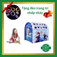 [Tặng đèn nháy] Nhà Bìa Giấy Carton Lắp Ghép An Toàn Hình Công Chúa Elsa