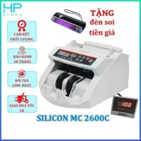 [TẶNG ĐÈN SOI TIỀN GIẢ] Máy đếm tiền Silicon MC 2600C, mẫu mới 2022, nhỏ gọn, tiện ích, bảo hành 18 tháng tận nơi