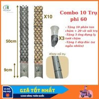 [TẶNG DÉP] COMBO 10 Trụ dớn bán nguyệt gắn chậu nhựa trồng cây,dài 50cm, tặng phân tan chậm +ống đựng ly tưới,+1 dép đúc