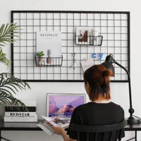 Tặng đinh nở treo-KHUNG LƯỚI SẮT 1mx50cm BO VIỀN TREO TƯỜNG TRANG TRÍ- DECOR SIÊU CHẮC CHẮN