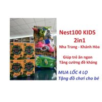 [TẶNG ĐỒ CHƠI] Lốc 4 lọ yến Nest100 KIDS 2in1 lọ 70ml - Giúp bé ăn ngon, tăng cường đề kháng