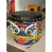 (Tặng dùi)Trống múa lân giá rẻ, trống múa lân da trâu trung thu, kích thước 30cmx30cm, giá tận xưởng