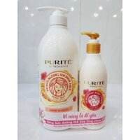 [TẶNG DƯỠNG THỂ 250ml] Sữa Tắm Sữa Ong Chúa PURITE Cherry Blossom 850ml Mẫu Mới