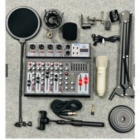 Tặng Full Phụ Kiện COMBO hát live cực hay Mixer F79 Pro 99 hiệu ứng vang sốDPS kèm mic AT100 gọn gàng dễ kết nối sử dụng