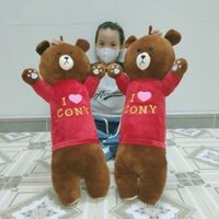 (TẶNG GẤU BÔNG COCA) ĐỒ CHƠI GẤU BÔNG GẤU BROWN 80CM CAO CẤP