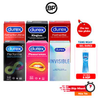 [Tặng Gel Bôi Trơn] Combo 6 Hộp Bao Cao Su Durex Invisible, Kingtex, Pleasuremax, Fetherlite, Performa, Fetherlite Utima