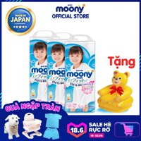 [TẶNG GHẾ HƠI TẬP NGỒI CHO BÉ] Bộ 3 tã/bỉm quần bé gái cao cấp Moony XXL - 26 miếng ( 16kg) - Tặng 1 ghế hơi hình thú Intex dễ thương cho bé LazadaMall