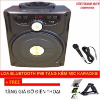 (TẶNG GIÁ ĐỠ ĐIỆN THOẠI XỊN) Loa thùng kéo mini xách tay Bluetooth hát karaoke công suất lớn P88/P89 + TẶNG NGAY MICRO XỊN CỰC HAY