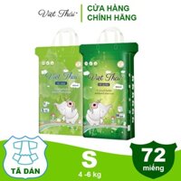 [TẶNG GIẤY ĂN] Bỉm Tã Dán Việt Thái Natural Size S72/M66