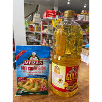 (Tặng gói bột chiên giòn 150g )Dầu ăn cao cấp Meizan Gold can 2 lít