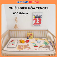 [TẶNG GỐI] Chiếu điều hoà cao su non Latex Tencel 5D, chiếu điều hoà cho bé nằm cũi, trải nệm bé đi học mềm mịn mát lạnh