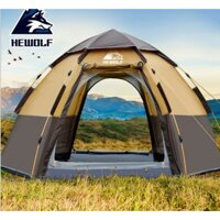 [Tặng Gối Ngủ Du Lịch]Lều cắm trại du lịch tự bung cao cấp 5-8 người chính hãng Hewolf