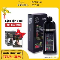 [Tặng Hộp 05 Gói + Mã Giảm Giá] Dầu Gội Đầu Phủ Bạc Đen Tóc Krush Organic 420ml (Màu đen)