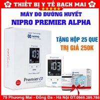 [TẶNG HỘP 25 QUE] Máy Đo Đường Huyết NIPRO PREMIER ALPHA - Độ Chính Xác 99,8%