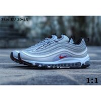 (TẶNG HỘP+ BÌNH LÀM SẠCH GIÀY+TEM TÁC,GIẤY GÓI) NIKE AIR MAX 97-XÁM