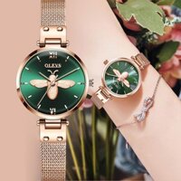 (TẶNG HỢP CAO CẤP )Đồng Hồ Nữ LSVTR Dây Nam Châm Dây Lụa Mặt Con Ong Sang Chảnh