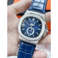 [TẶNG HỘP] ĐỒNG HỒ NAM PATEK PHILIPE 5726 Blue trơn dây da -khung thép-  Automatic- 40mm- chống nước- BẢO HÀNH  2năm