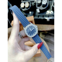 [Tặng Hộp] Đồng hồ nữ PATEK PHILIPPE NAUTILNUS Blue KT- dây cao su thiên nhiên- 35mm -chống nước- Bảo Hành 24 Thán