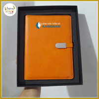 [TẶNG HỘP ĐỰNG SỔ] Sổ tay bìa còng A5 in tên, logo, nội dung đẹp làm quà. Sản phẩm đẹp, giá tốt
