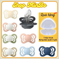 Tặng hộp đựng Ti giả Bibs couture núm vát silicon chống hô/vâu cho bé