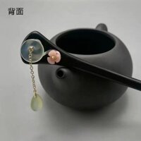 [Tặng Hộp] Trâm Cài Tóc Bằng Gỗ Đàn Hương Đen Tự Nhiên Đính Hoa Phong Cách Cổ Trang Hàng Cao Cấp Vip18