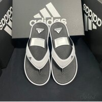 [Tặng hộp][Ảnh thật] Dép kẹp/Dép xỏ ngón nam nữ Adidas trắng-xanh biển đế mềm, chống trượt/ Dép lào/ Flip-Flops/ Slipper