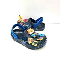 (Tặng Jibbitz) Sục crocs 3D viền họa tiết vũ trụ xanh cho bé trai. Dép sục siêu êm cho bé trai - Crocs House
