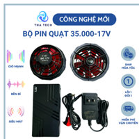 TẶNG KÈM 02 GET ĐÁ  KHÔ ĐIỀU HÒA MÁT LẠNH KHI MUA- Bộ phụ kiện áo điều hoà Taki chính hãng 35.000 MAH, quạt 17V, 09 cánh