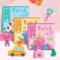 [TẶNG KÈM 1 KÉO AN TOÀN] BỘ TẬP CẮT GIẤY THỦ CÔNG FUN PAPER CUT SET CHO BÉ - HÃNG BECKY PAULA