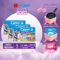 [TẶNG KÈM 1 MIẾNG] Bộ 3 Tã/Bỉm Quần Người Lớn Caryn siêu thấm dành Cho Người Già