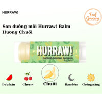 [Tặng kèm 1 son hương cherry] Son dưỡng môi - Hương Chuối _HURRAW BAOBAB BANANA LIP BALM 4.8g/.17oz